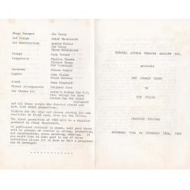 'Hot Summer Night', Rotorua Little Theatre Society, 1967 [programme]