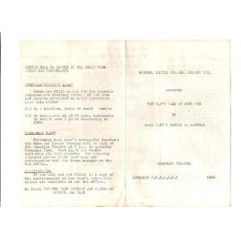 'You Can't Take It With You', Rotorua Little Theatre Society, 1968 [programme]