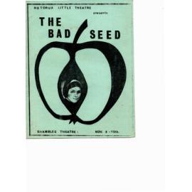 'The Bad Seed', Rotorua Little Theatre Society, 1969 [programme]
