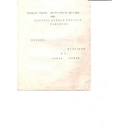 'Murder Mistaken', Rotorua Little Theatre Society, 1968 [programme]