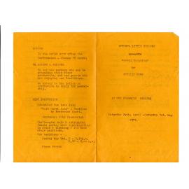 'Fools Paradise', Rotorua Little Theatre Society, 1971 [programme]