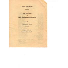 'Dark of the Moon', Rotorua Little Theatre Society, 1972 [programme]