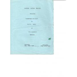 'Something to Hide', Rotorua Little Theatre Society, 1973 [programme]