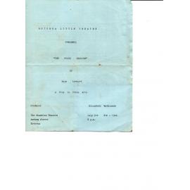 'The Poker Session', Rotorua Little Theatre Society, 1974 [programme]