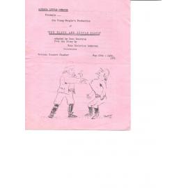 'Big Klaus and Little Klaus', Rotorua Little Theatre Society, 1975 [programme]