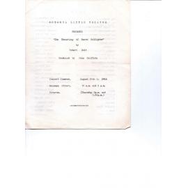 'The Thwarting of Baron Bolligrew', Rotorua Little Theatre Society, 1975 [programme]