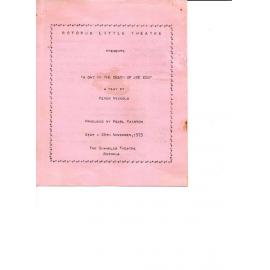 'A Day in the Death of Joe Egg', Rotorua Little Theatre Society, 1975 [programme]