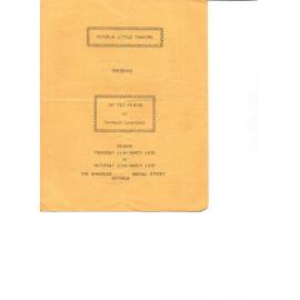 'My Fat Friend', Rotorua Little Theatre Society, 1976 [programme]