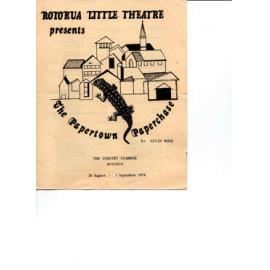 'The Papertown Paperchase', Rotorua Little Theatre Society, 1978 [programme]