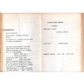 'Tomb with a View', Rotorua Little Theatre Society, 1981 [programme]