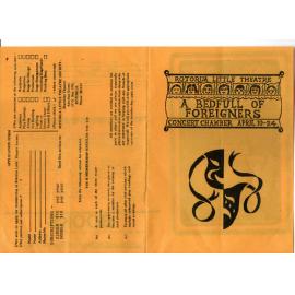 'A Bedfull of Foreigners', Rotorua Little Theatre Society, 1982 [programme]