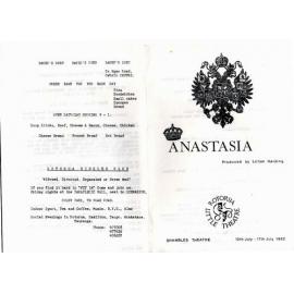 'Anastasia', Rotorua Little Theatre Society, 1982 [programme]