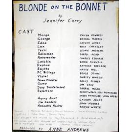 'Blonde on the Bonnet', Rotorua Little Theatre Society, 1983 [programme]