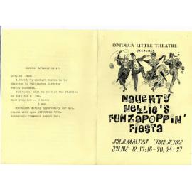 'Naughty Nellie's Funzapoppin Fiesta', Rotorua Little Theatre Society, 1987 [programme]