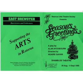 'Season's Greetings', Rotorua Little Theatre Society, 1990 [programme]