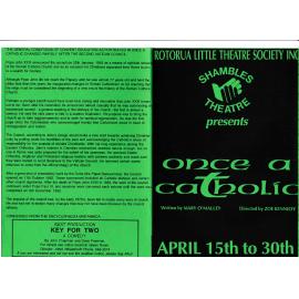 'Once a Catholic', Rotorua Little Theatre Society, 1994 [programme]