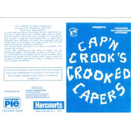‘Cap’n Crook’s Crooked Capers’, Rotorua Little Theatre Society, 1994 [programme]