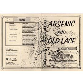 'Arsenic and Old Lace', Rotorua Little Theatre Society, 1997 [programme]
