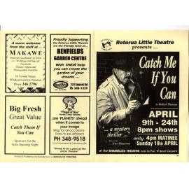 'Catch Me If You Can', Rotorua Little Theatre Society, 1999 [programme]