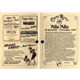 'Allo Allo', Rotorua Little Theatre Society, 1999 [programme]