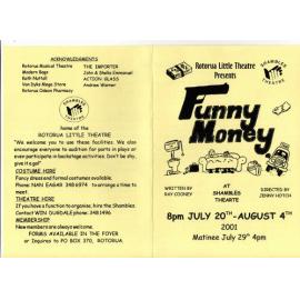 'Funny Money', Rotorua Little Theatre Society, 2001 [programme]