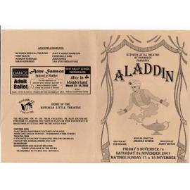 'Aladdin', Rotorua Little Theatre Society, 2001 [programme]