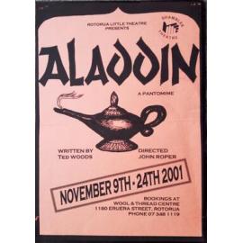 'Aladdin', Rotorua Little Theatre Society, 2001 [poster]