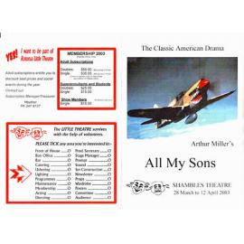 'All My Sons', Rotorua Little Theatre Society, 2002 [programme]
