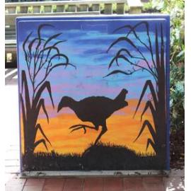 Photograph of a Unison box painted in 1996, exact location unknown
