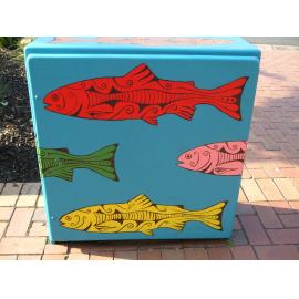 Photograph of a Unison box painted in ca.2017 on the corner of Tutanekai and Haupapa Streets