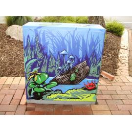 Photograph of a Unison box painted in ca.2017 on the corner of Tutanekai and Pukuatua Streets