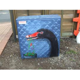 Photograph of a Unison box painted in ca.2017 on the corner of Tutanekai and Pukaki Streets
