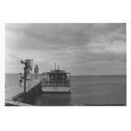 Photograph of the launch Ngaroto at the lake front, 1961
