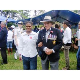 Photograph of David Daniel with helper Paulette