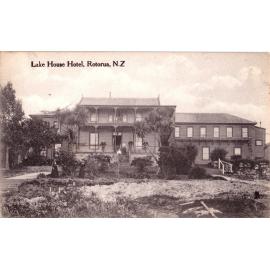 Postcard showing "Lake House Hotel"