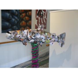 Photograph of "Queen of the Fishcycle" by the Gillam whānau