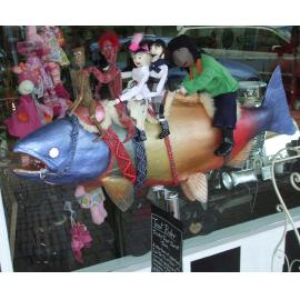 Photograph of "Trout Rider" by Jill Walker, Bronwen Ropiha and Sue Stanway