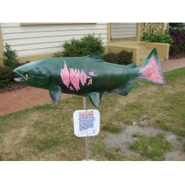 Photograph of side two of "Swimming Dead" at the Rotorua Arts Village