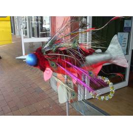 Photograph of "Tina the Trout Fly" at O'Keefe's Anglers Depot