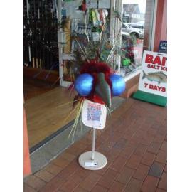 Photograph of front of fish "Tina the Trout Fly" at O'Keefe's Anglers Depot