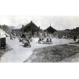 At the Model Pā, Whakarewarewa