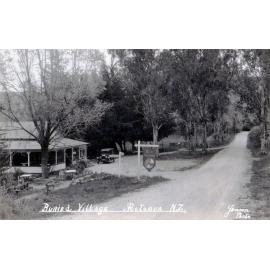 Postcard showing The Buried Village Tea Rooms