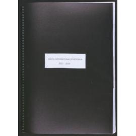 Scrapbook titled "Quota International of Rotorua 2011-2014"