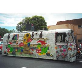 Photograph of Rotorua Public Library float in the Rotorua Christmas Parade