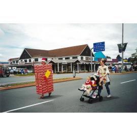 Photograph of library staff participants in the Rotorua Christmas Parade