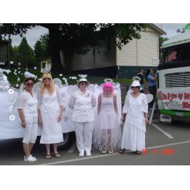 Photograph of library staff dressed for the Rotorua Christmas Parade