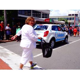 Photograph of library staff in the Rotorua Christmas Parade