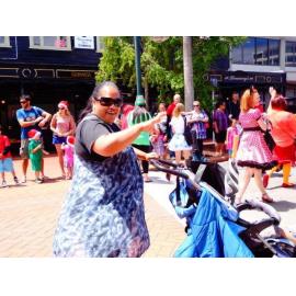 Photograph of library staff in the Rotorua Christmas Parade