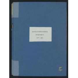 Scrapbook titled "Quota International of Rotorua 1977-1983"