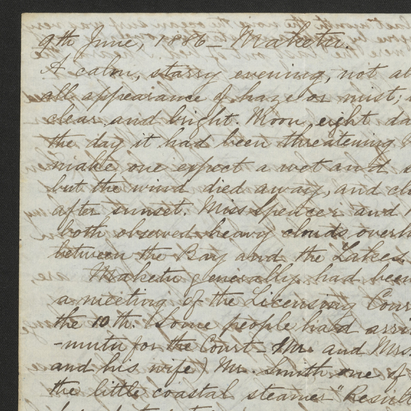 Account of the Tarawera eruption by Elizabeth Sinclair, 1886